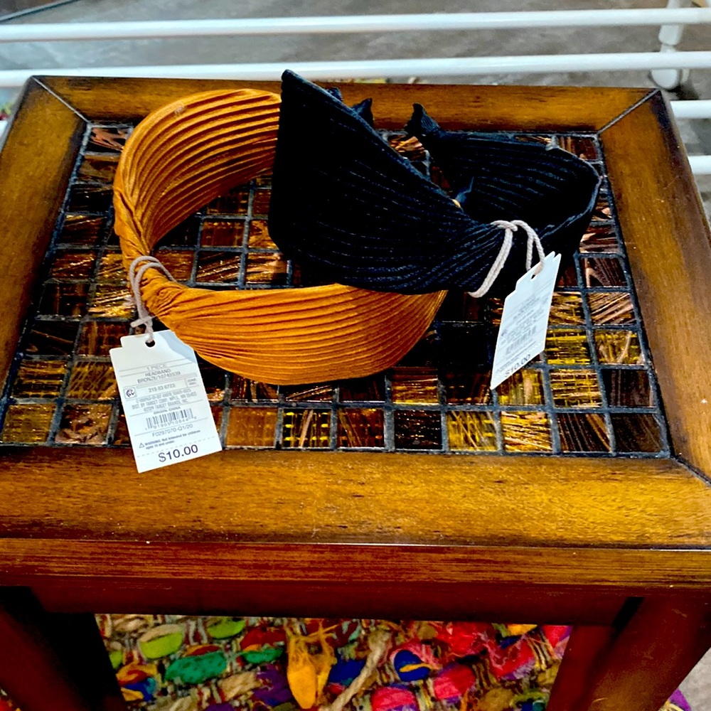 Bronze and black headbands